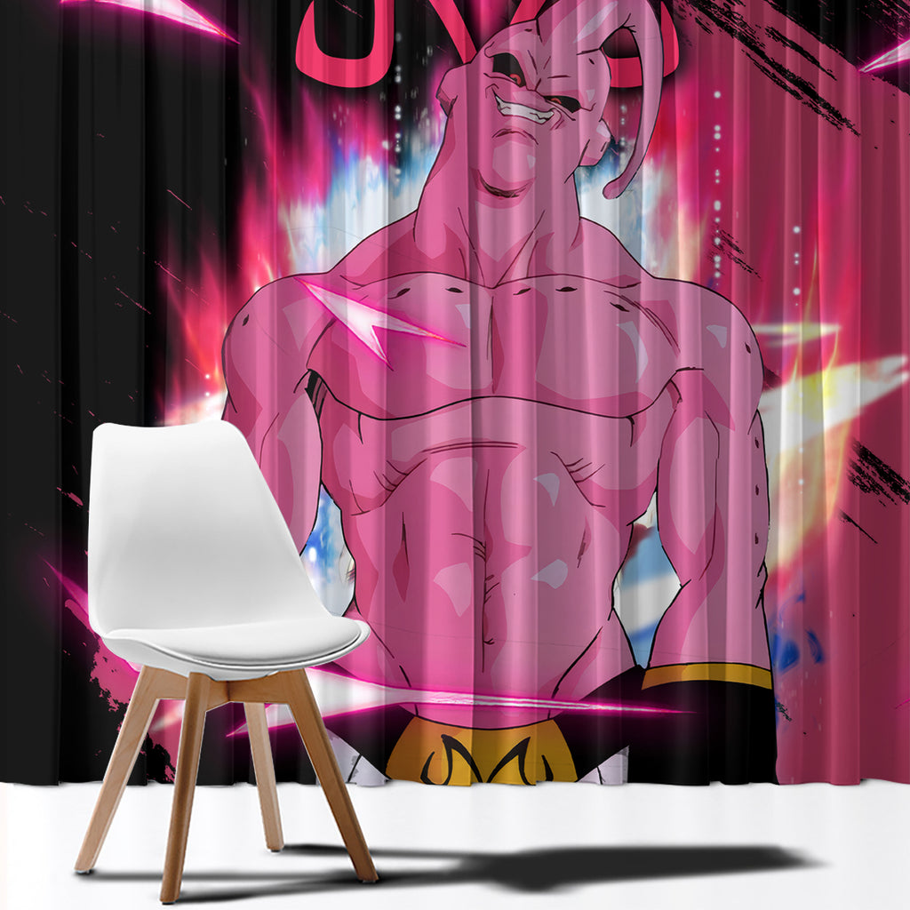 Skinny Majin Buu Window Curtain