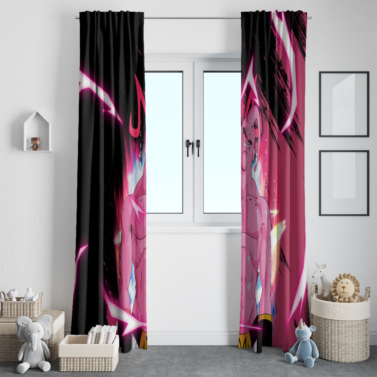 Skinny Majin Buu Window Curtain
