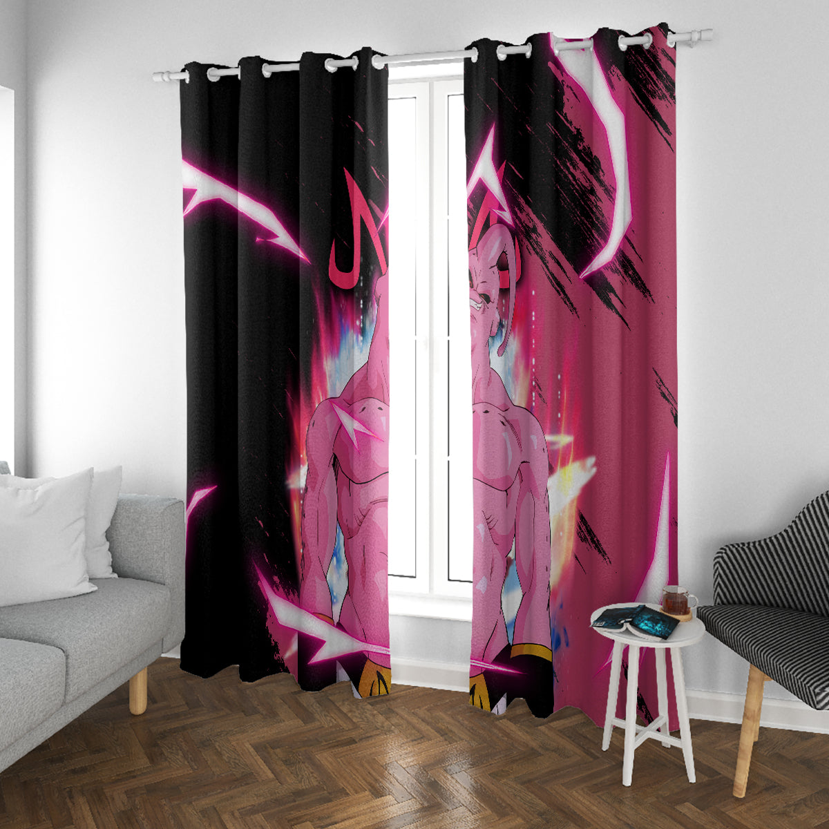Skinny Majin Buu Window Curtain