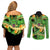 Dragon Shenron Couples Matching Off Shoulder Short Dress and Long Sleeve Button Shirt
