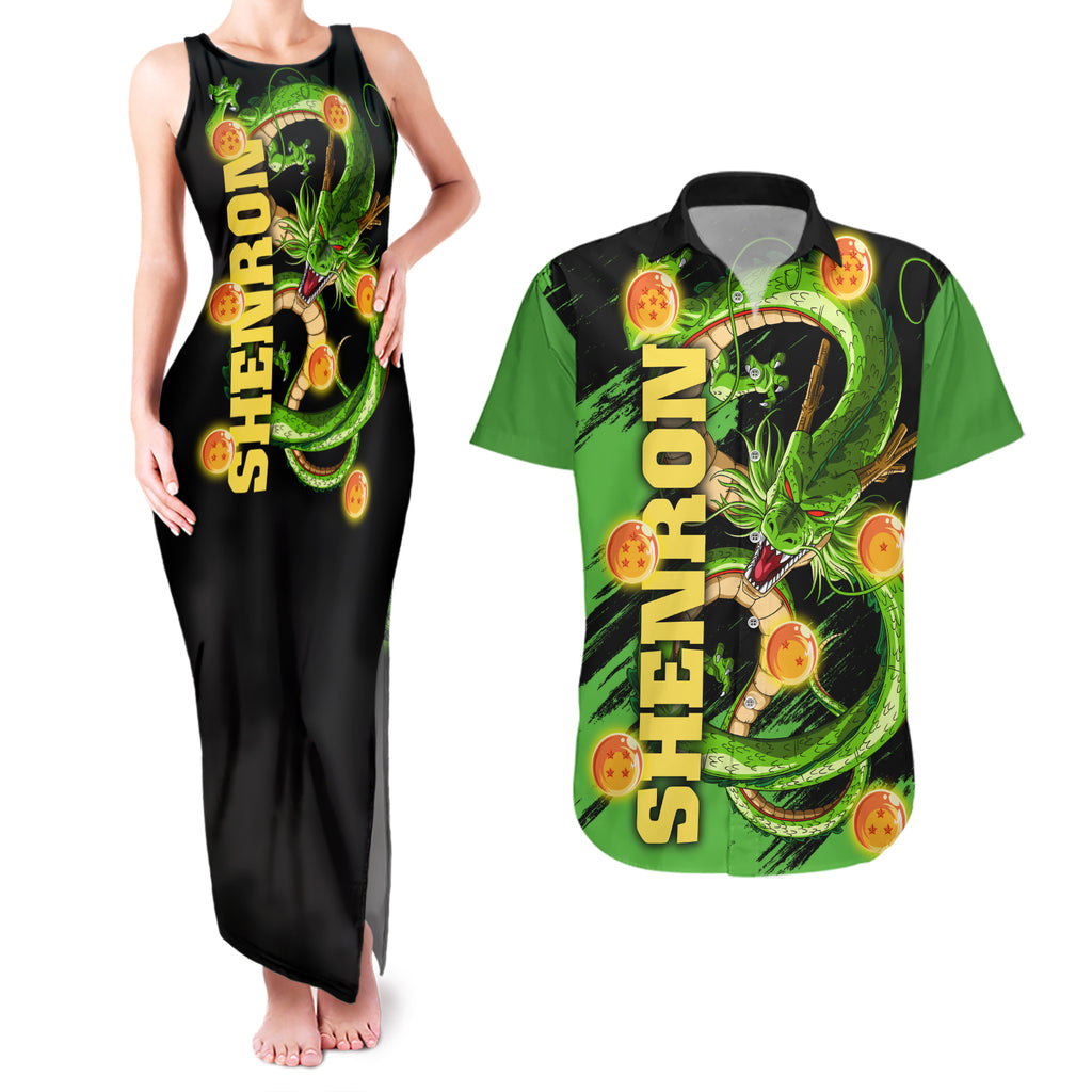 Dragon Shenron Couples Matching Tank Maxi Dress and Hawaiian Shirt