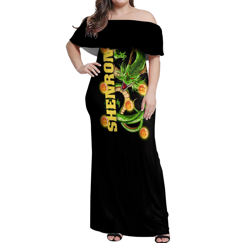 Dragon Shenron Off Shoulder Maxi Dress