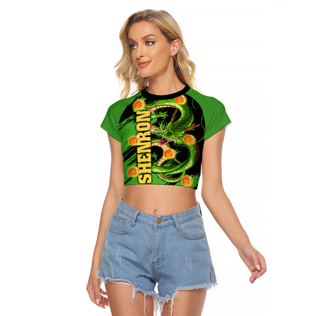 Dragon Shenron Raglan Cropped T Shirt