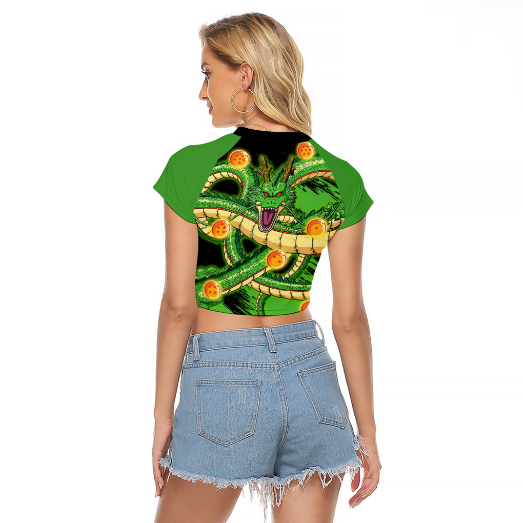 Dragon Shenron Raglan Cropped T Shirt
