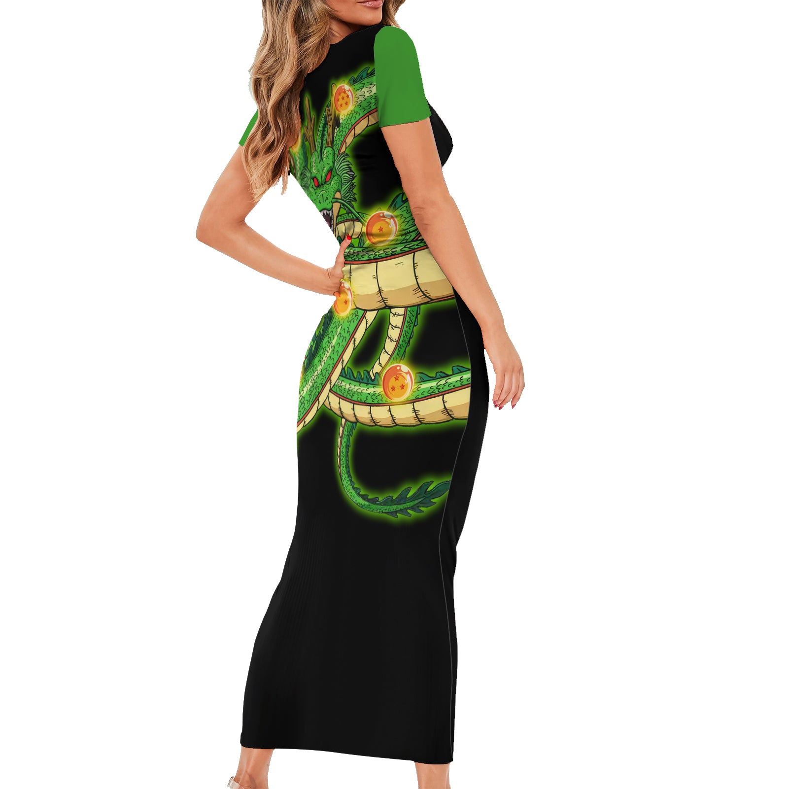 Dragon Shenron Short Sleeve Bodycon Dress