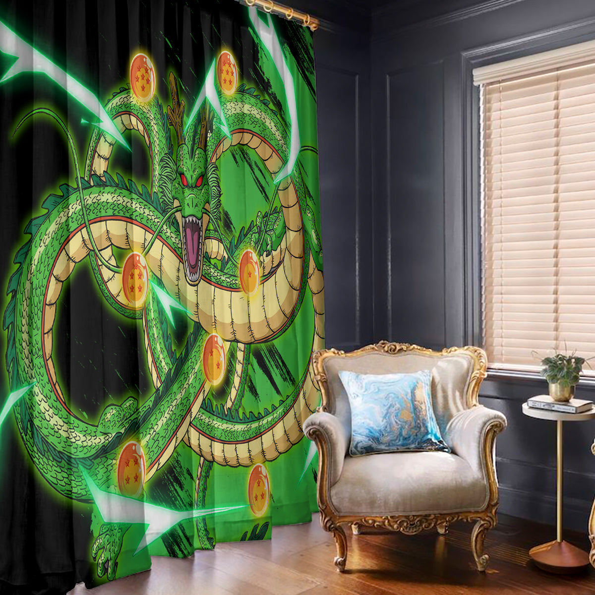 Dragon Shenron Window Curtain