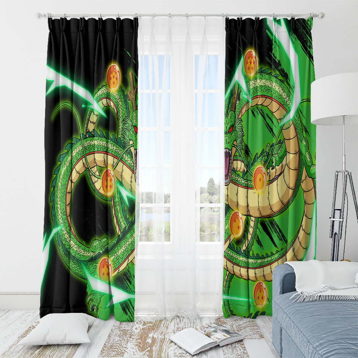Dragon Shenron Window Curtain