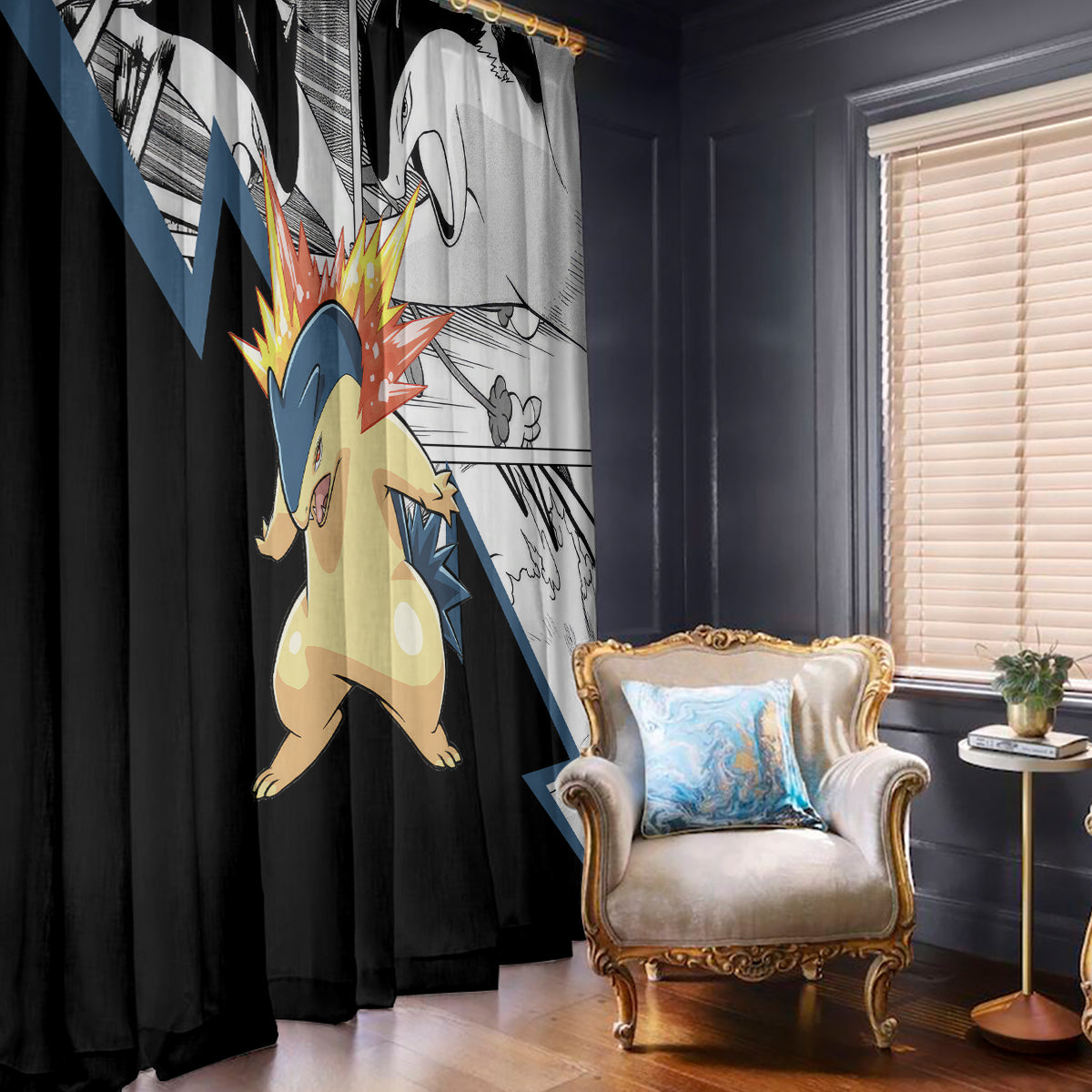 Typhlosion Mix Manga Window Curtain