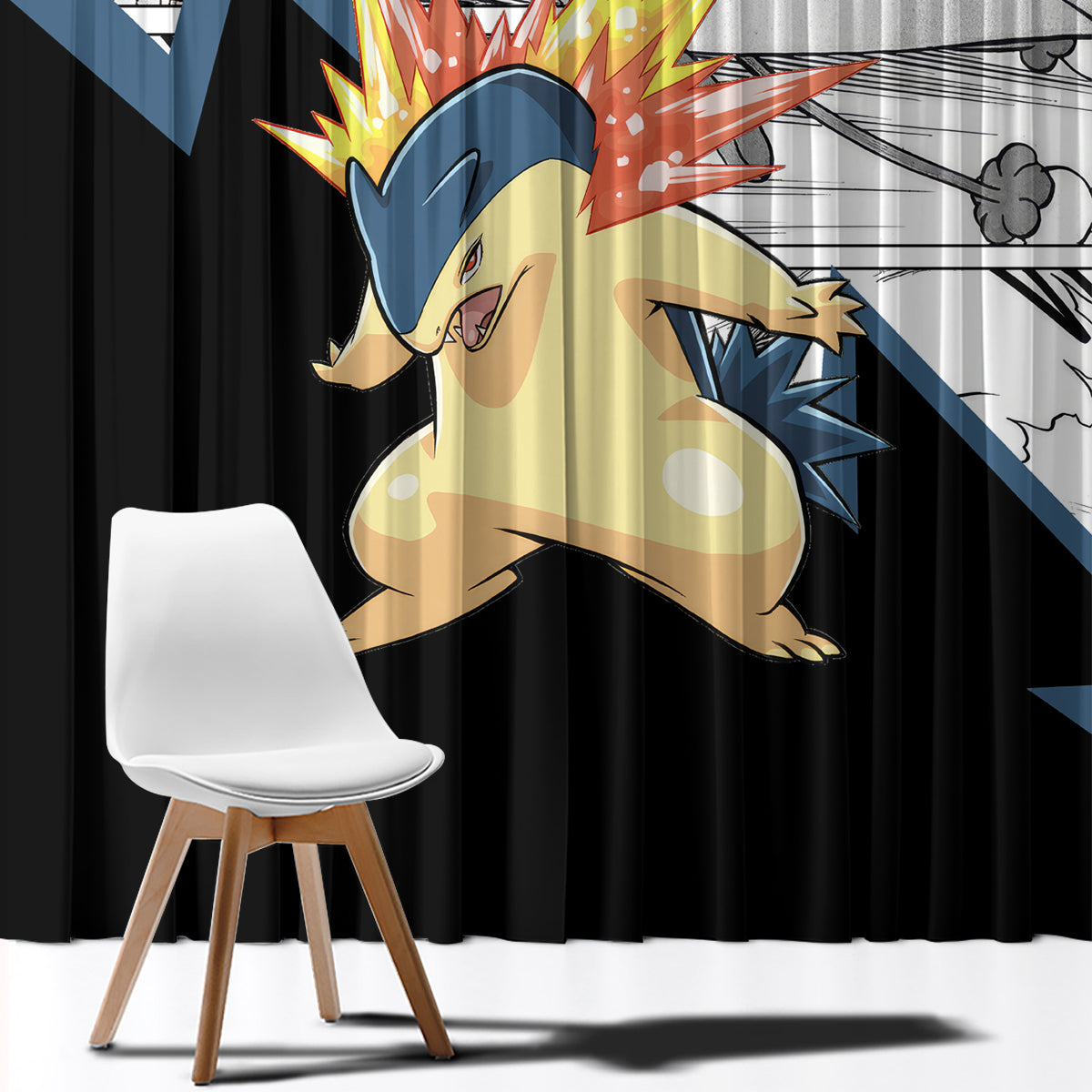 Typhlosion Mix Manga Window Curtain