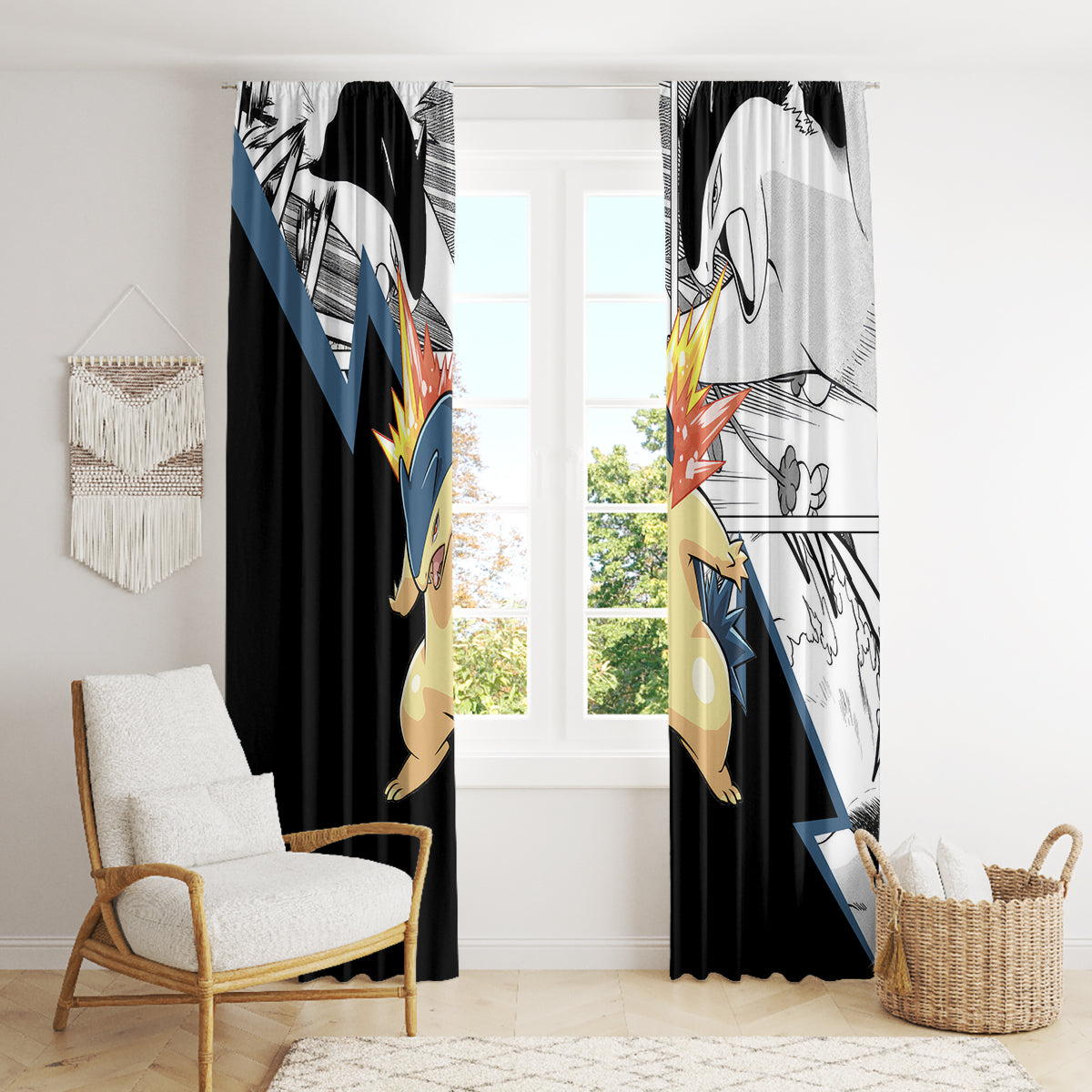Typhlosion Mix Manga Window Curtain