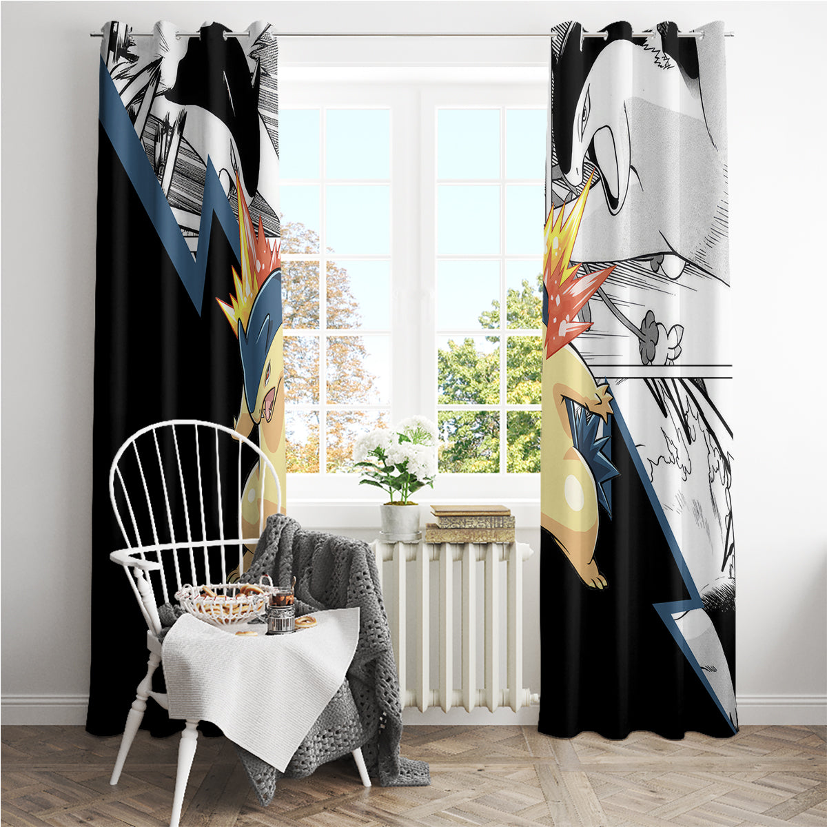 Typhlosion Mix Manga Window Curtain
