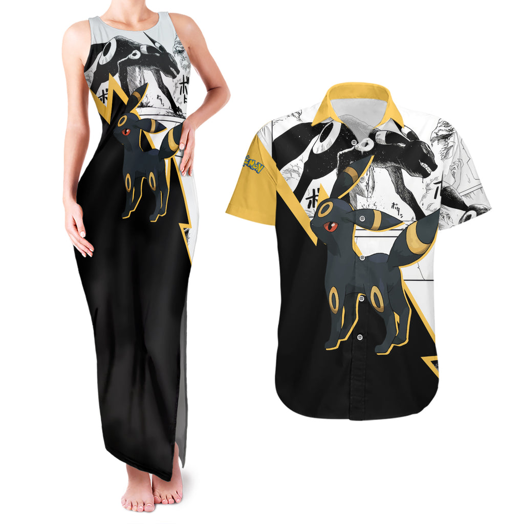 Umbreon Mix Manga Couples Matching Tank Maxi Dress and Hawaiian Shirt