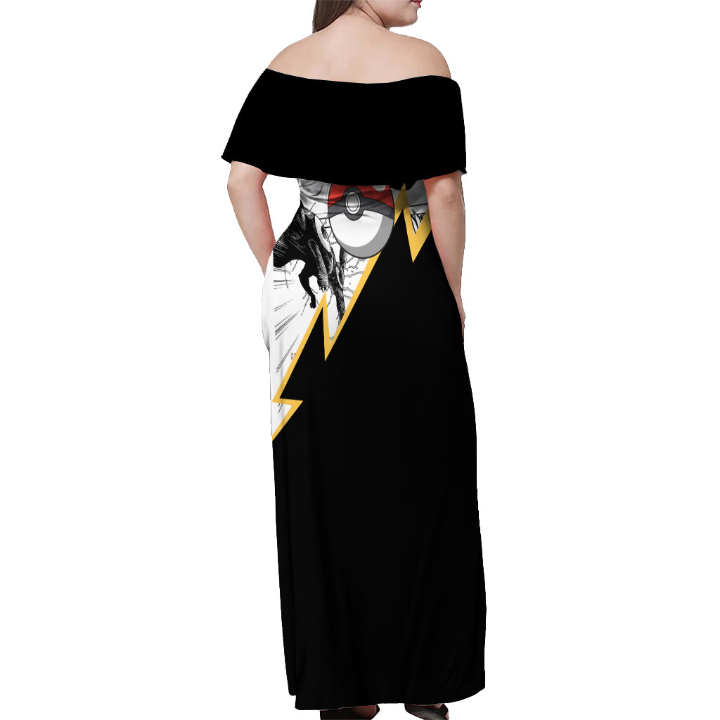 Umbreon Mix Manga Off Shoulder Maxi Dress