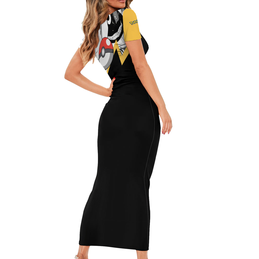 Umbreon Mix Manga Short Sleeve Bodycon Dress