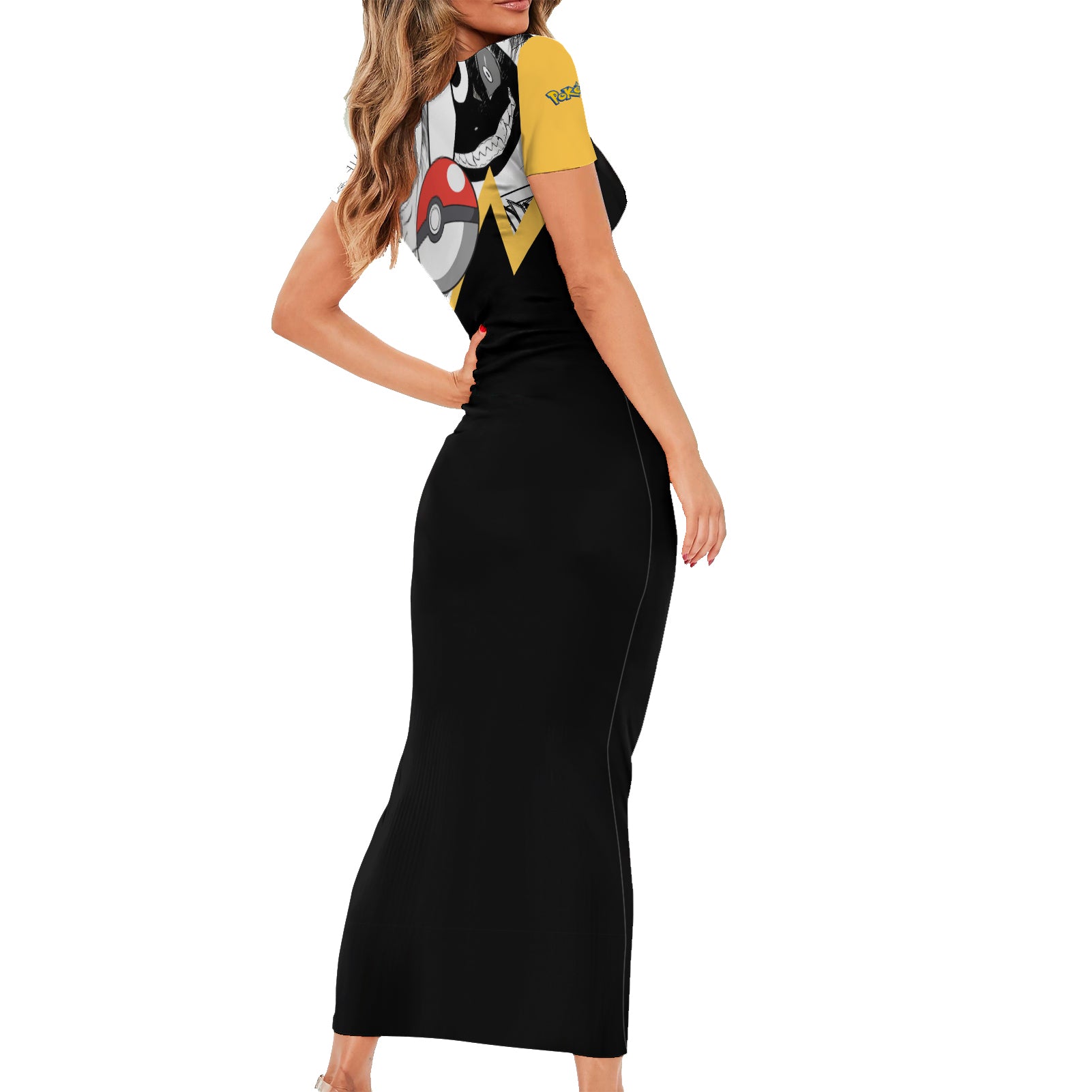 Umbreon Mix Manga Short Sleeve Bodycon Dress
