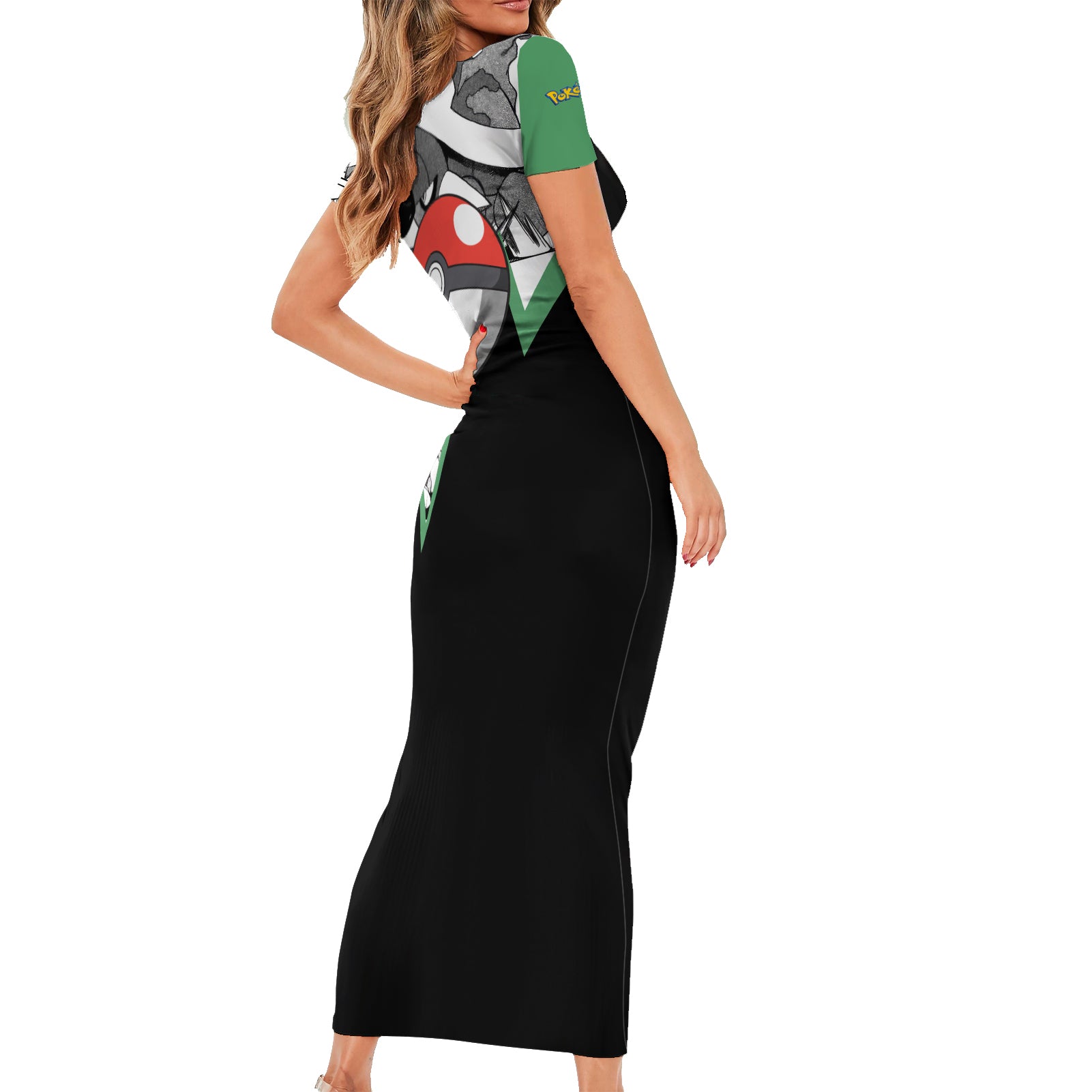 Torterra Anime Short Sleeve Bodycon Dress