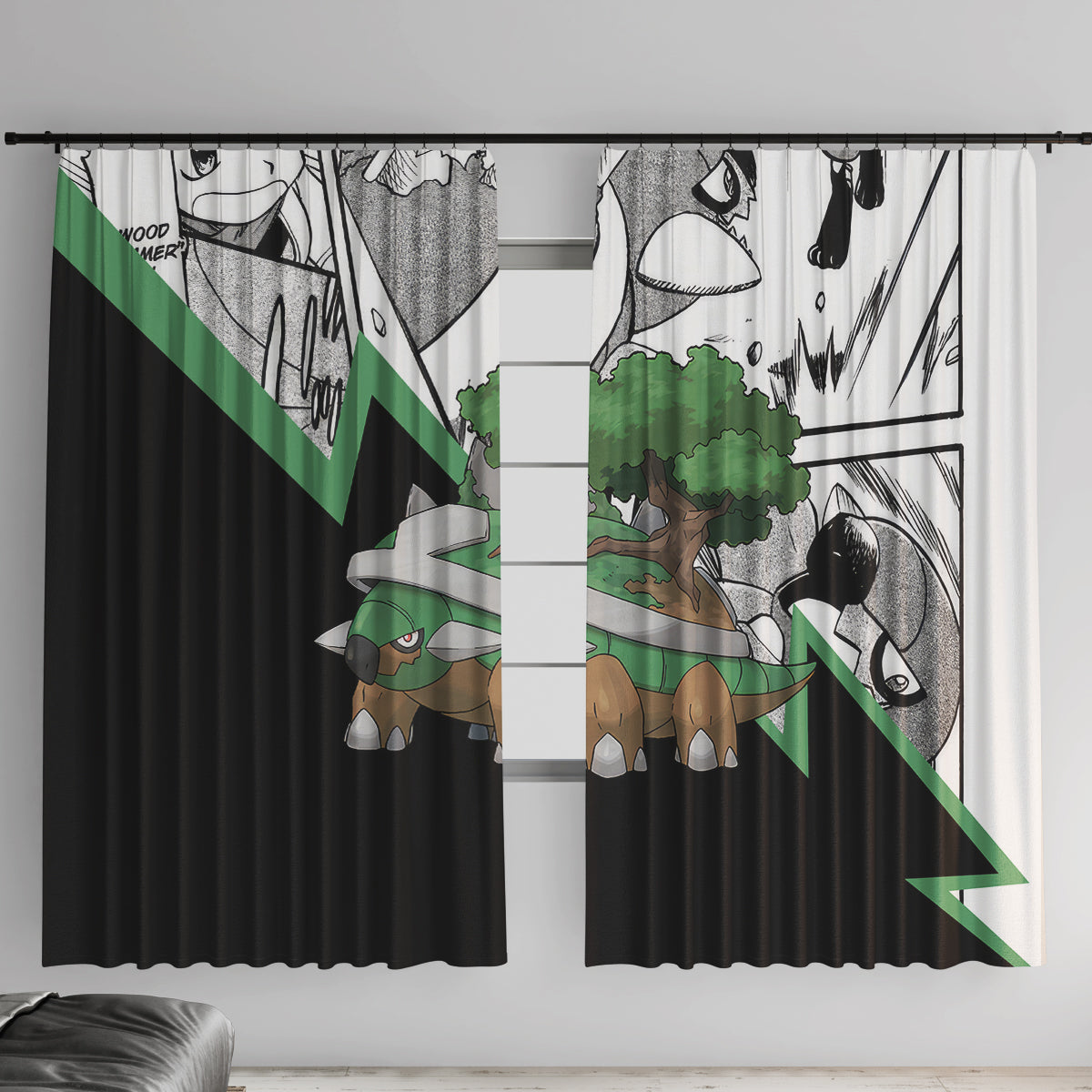 Torterra Anime Window Curtain