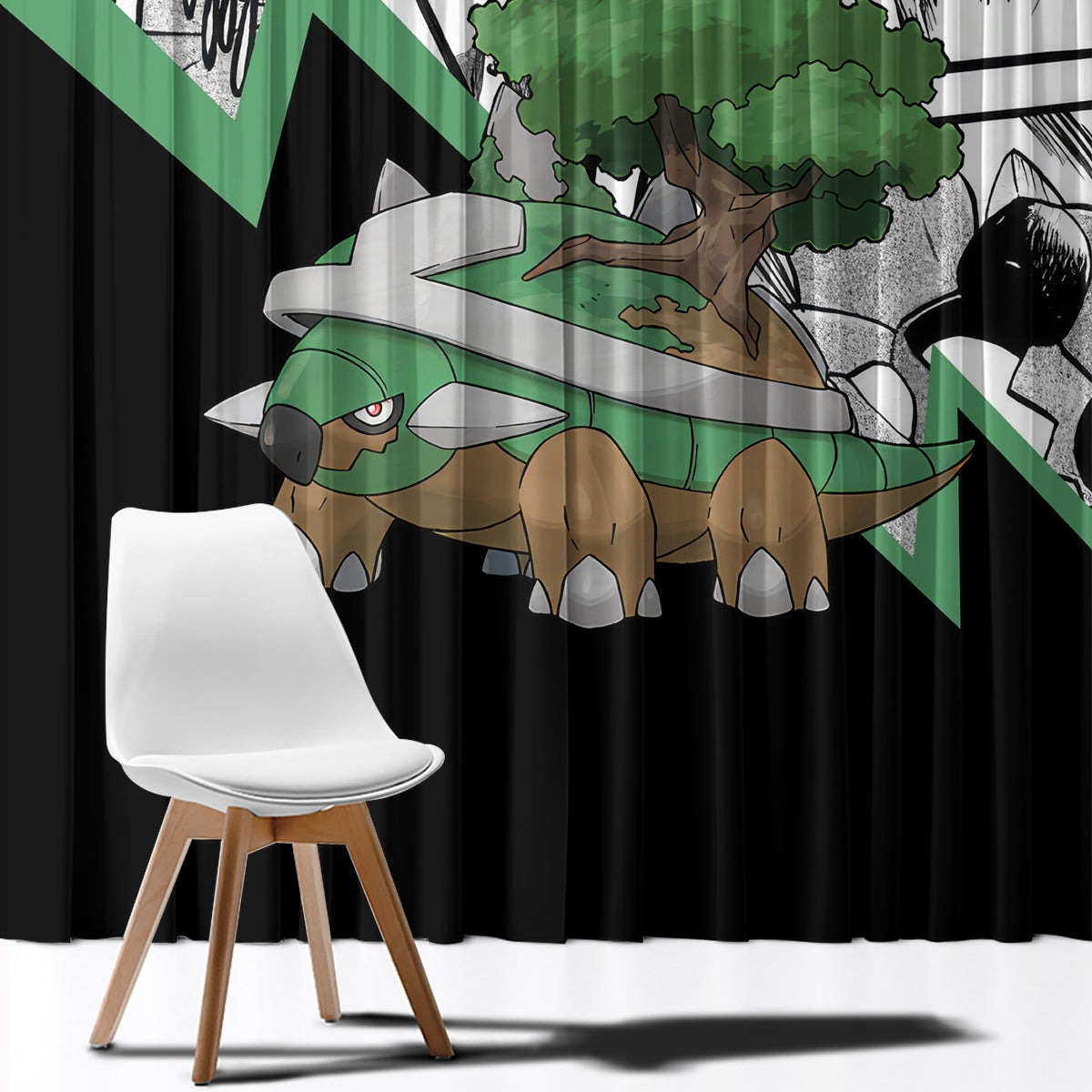 Torterra Anime Window Curtain