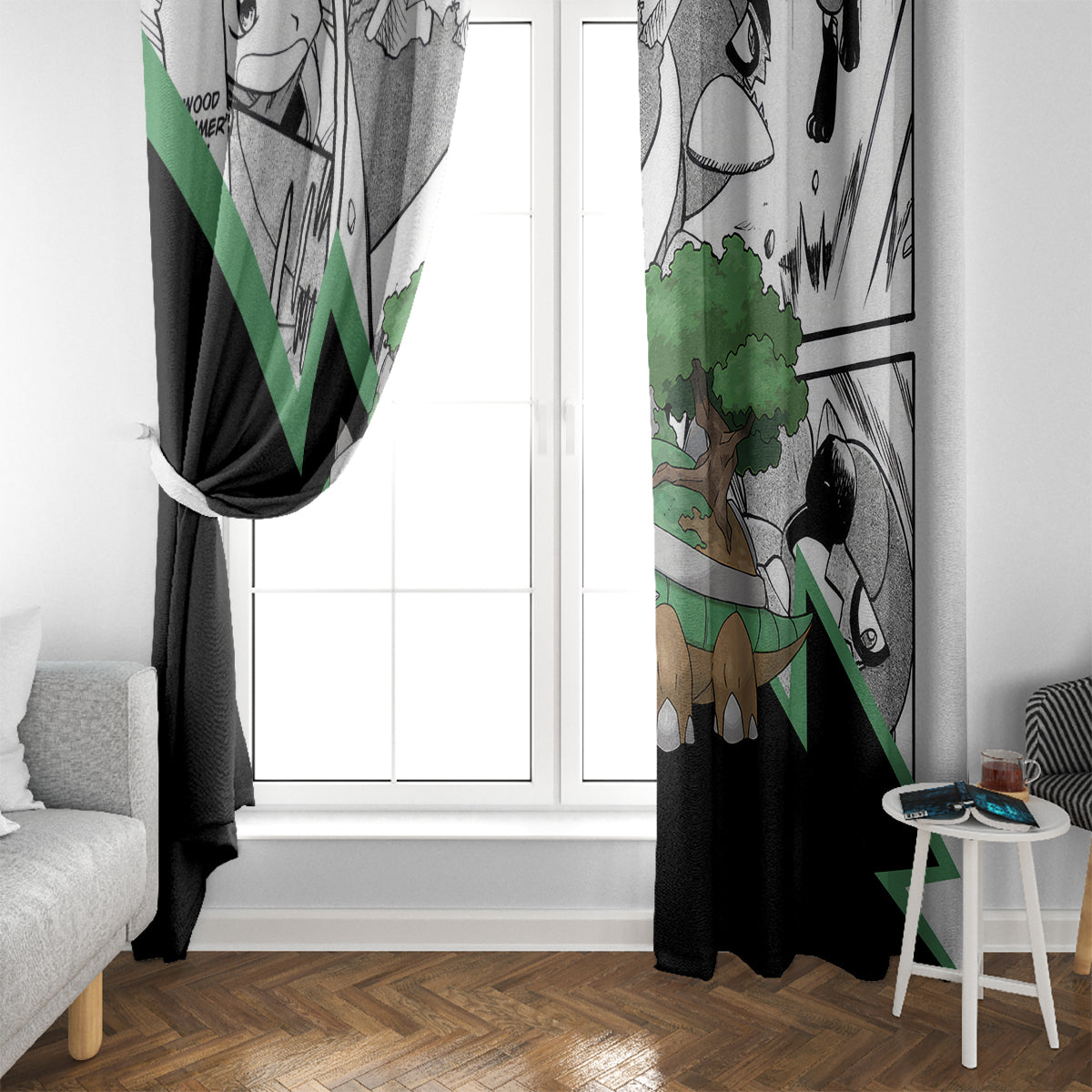 Torterra Anime Window Curtain