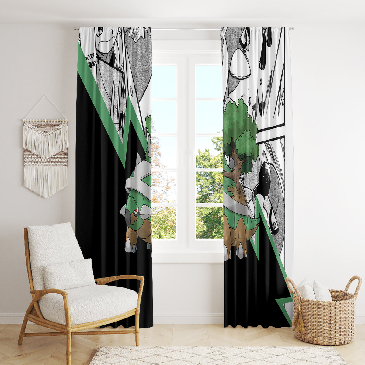 Torterra Anime Window Curtain