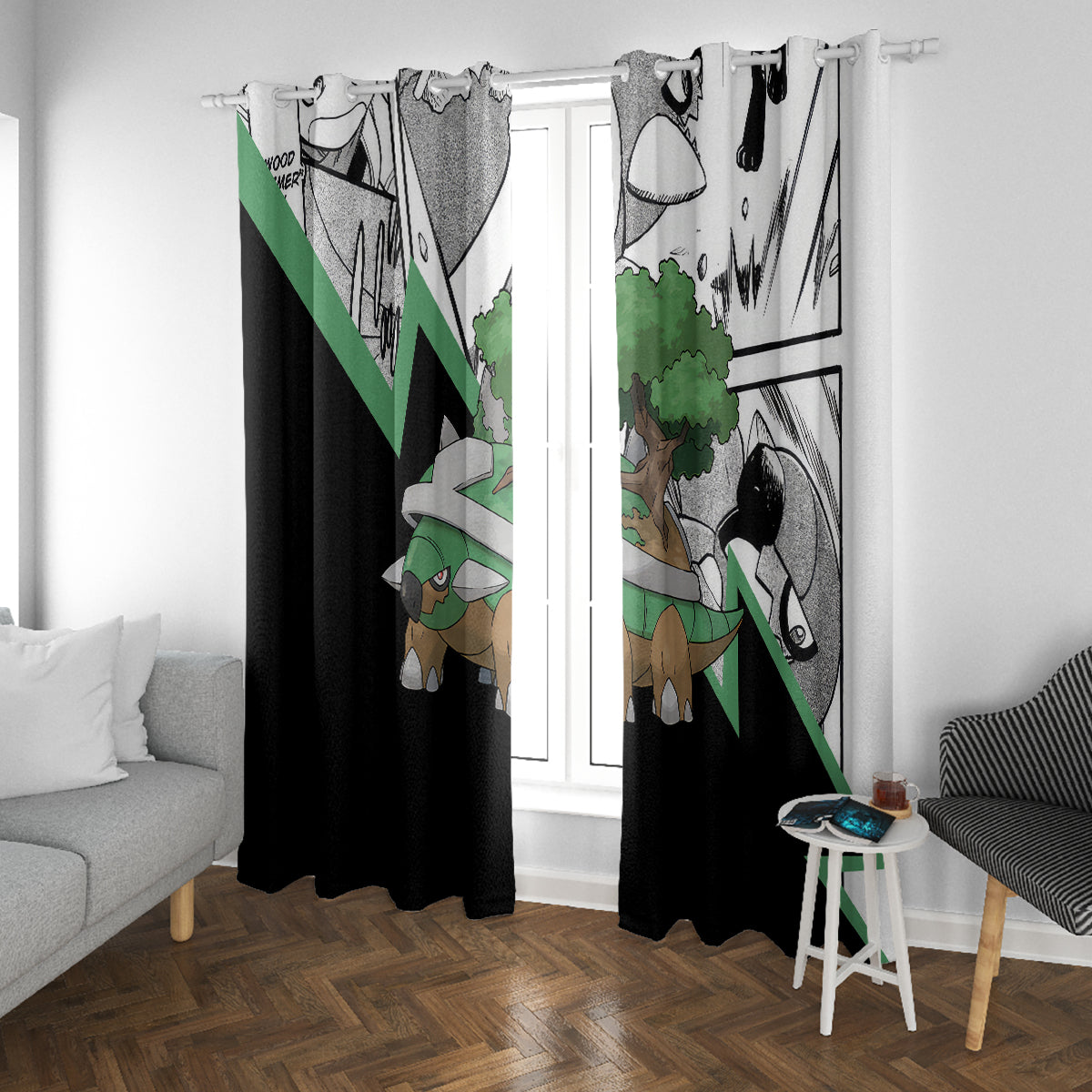 Torterra Anime Window Curtain
