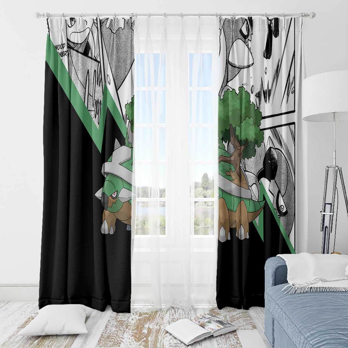 Torterra Anime Window Curtain