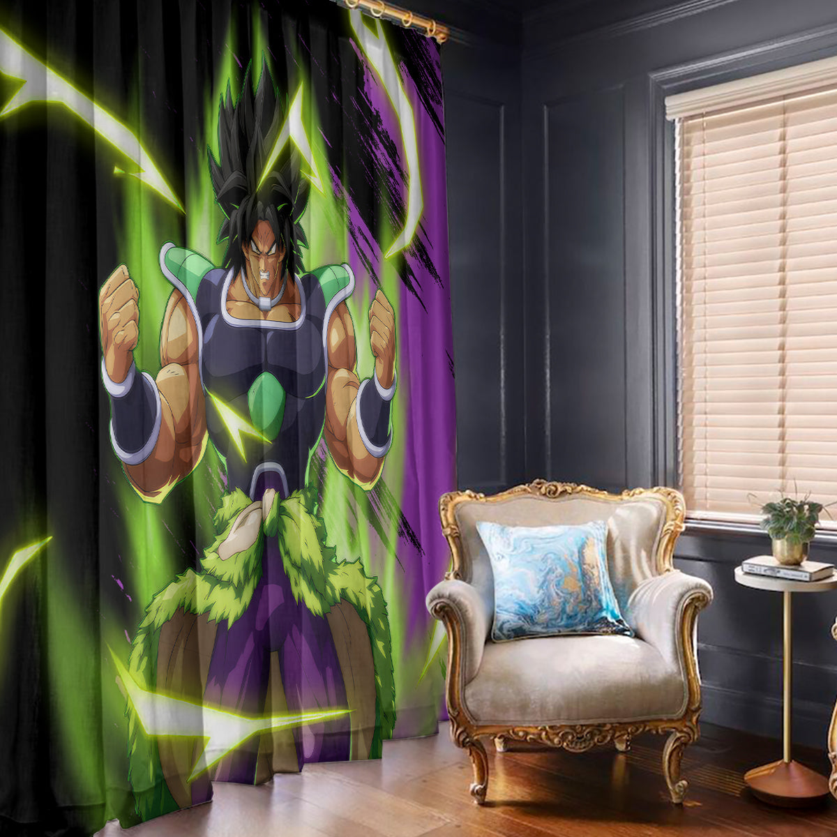 Super Broly Window Curtain