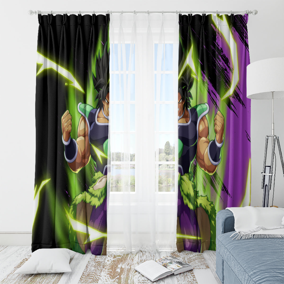 Super Broly Window Curtain