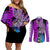 Beerus Dragon Ball Couples Matching Off Shoulder Short Dress and Long Sleeve Button Shirt