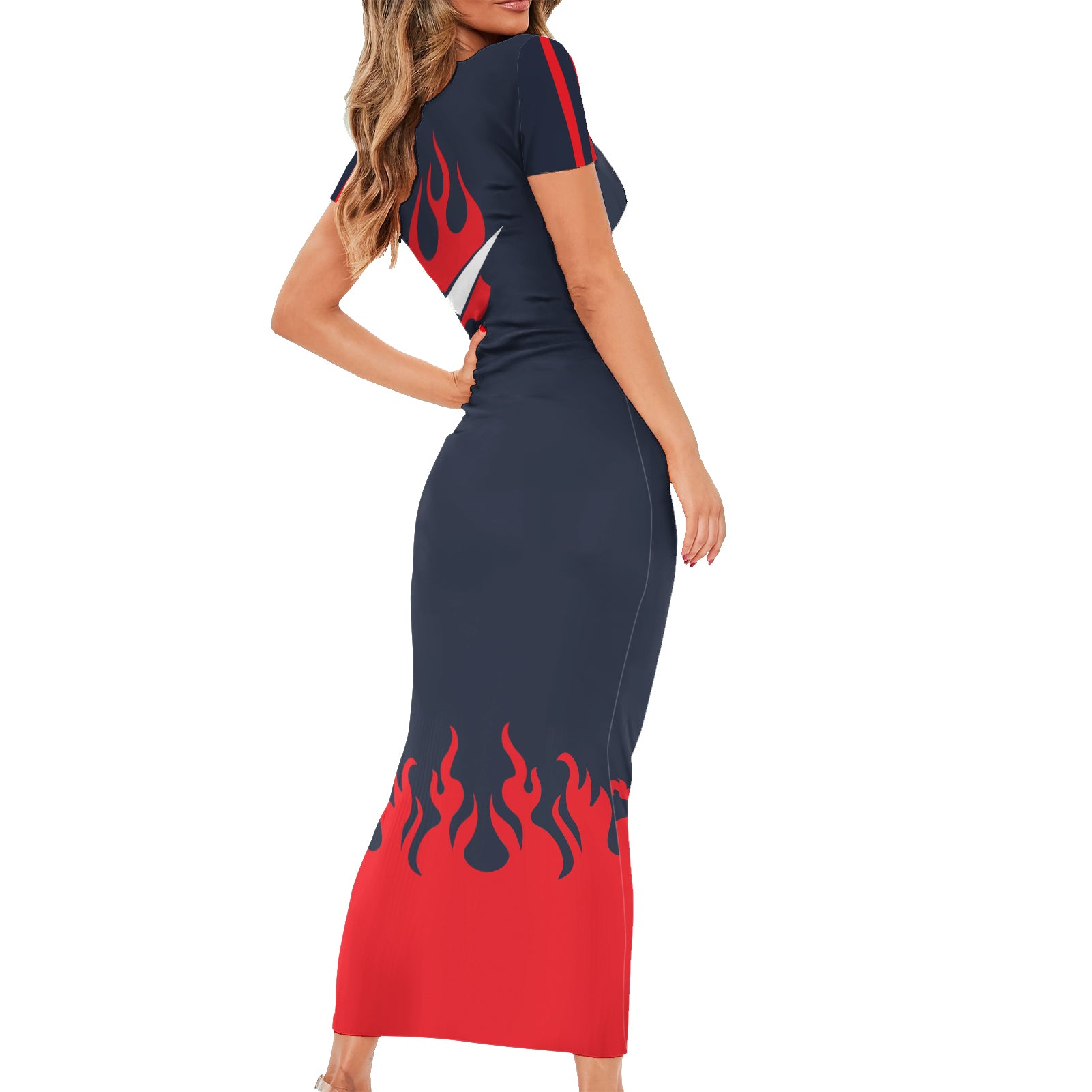 Gurren Lagann Simon Short Sleeve Bodycon Dress
