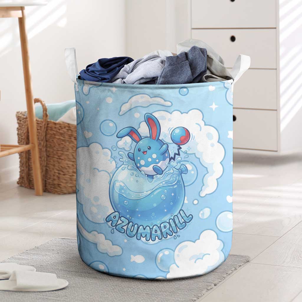 Azumarill Laundry Basket Dreamy Bubble Cloud Art