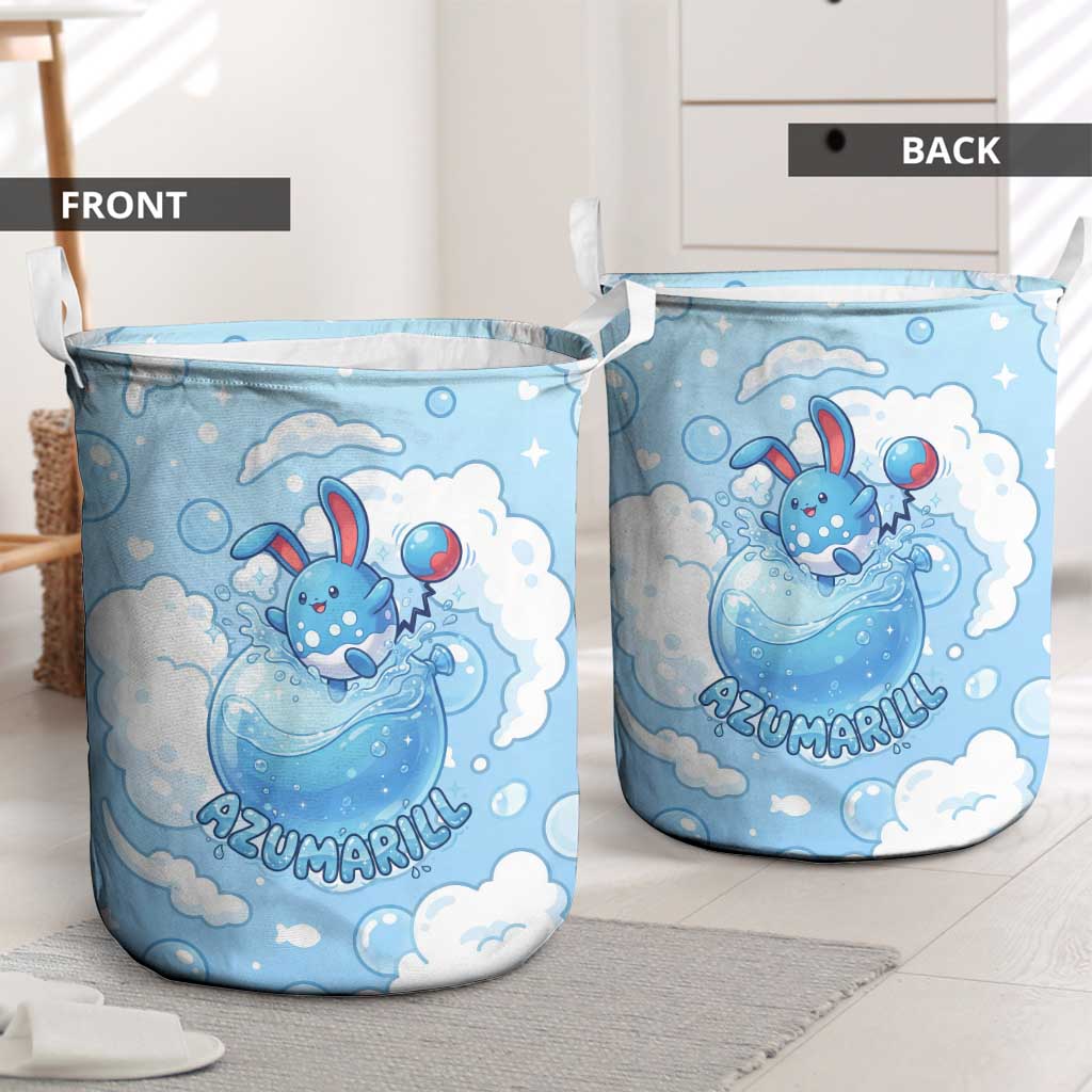 Azumarill Laundry Basket Dreamy Bubble Cloud Art