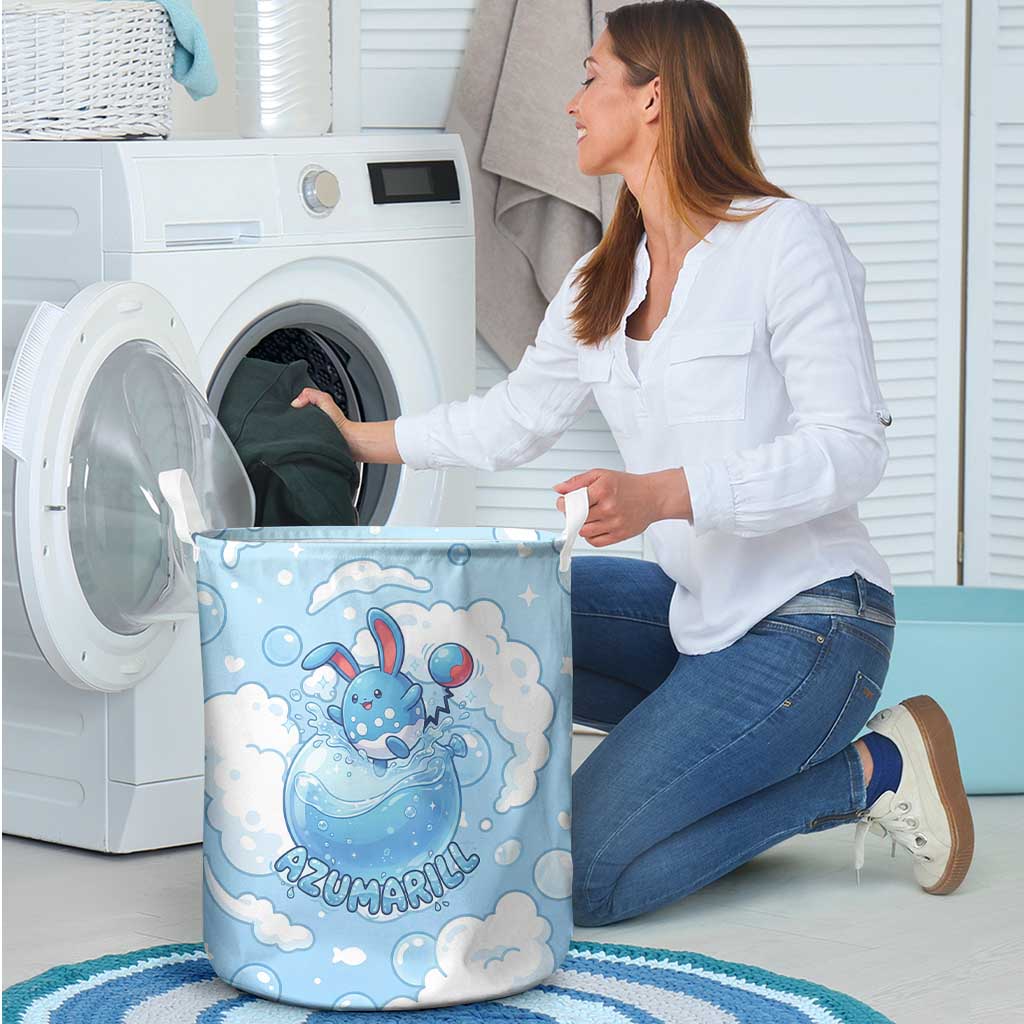 Azumarill Laundry Basket Dreamy Bubble Cloud Art