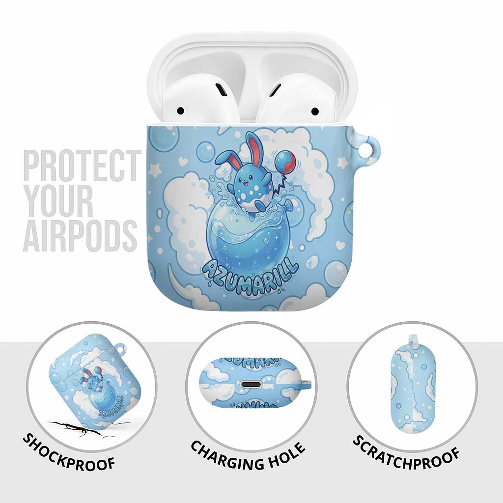 Azumarill AirPods Case Dreamy Bubble Cloud Art