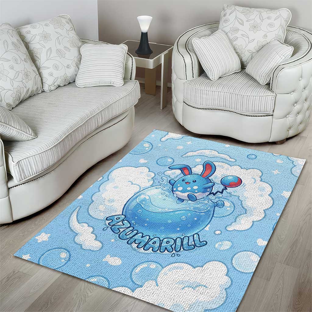 Azumarill Area Rug Dreamy Bubble Cloud Art