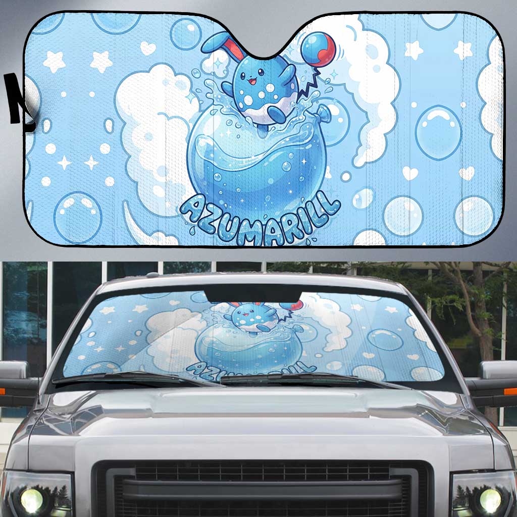 Azumarill Auto Sun Shade Dreamy Bubble Cloud Art