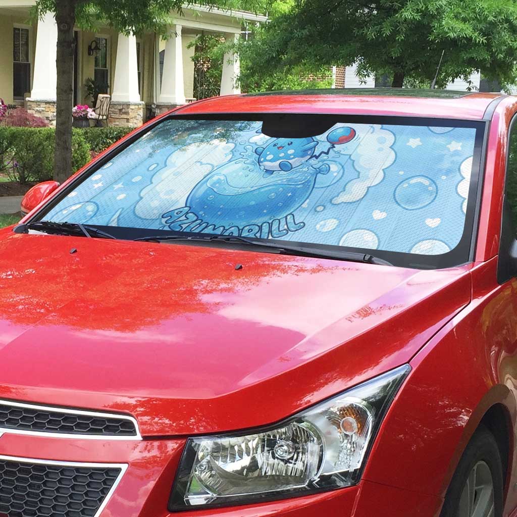 Azumarill Auto Sun Shade Dreamy Bubble Cloud Art