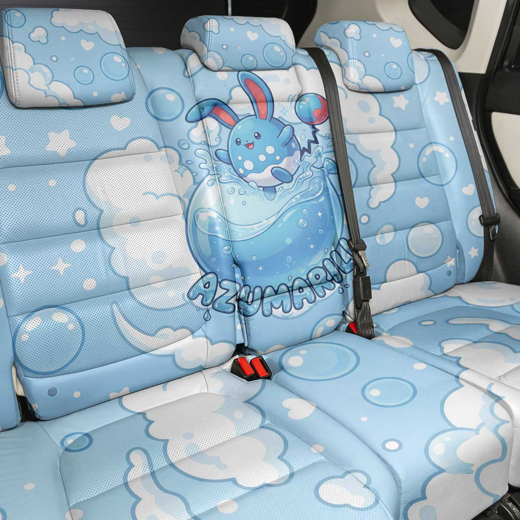 Azumarill Back Car Seat Cover Dreamy Bubble Cloud Art