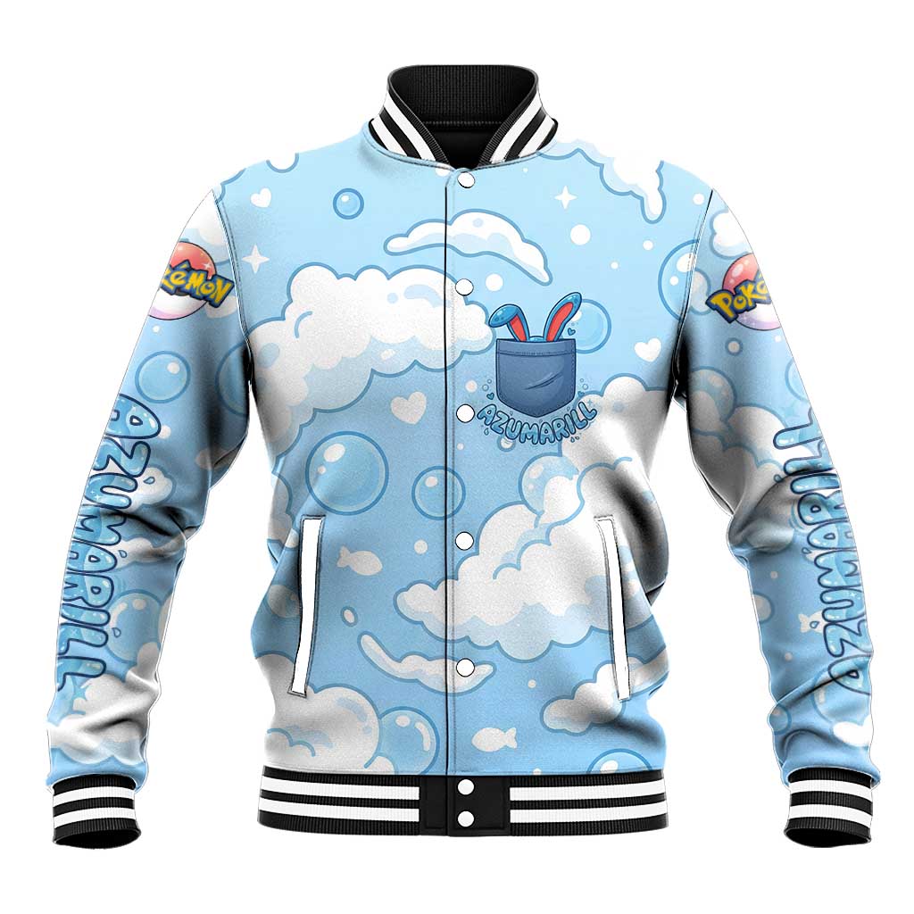 Azumarill Baseball Jacket Dreamy Bubble Cloud Art