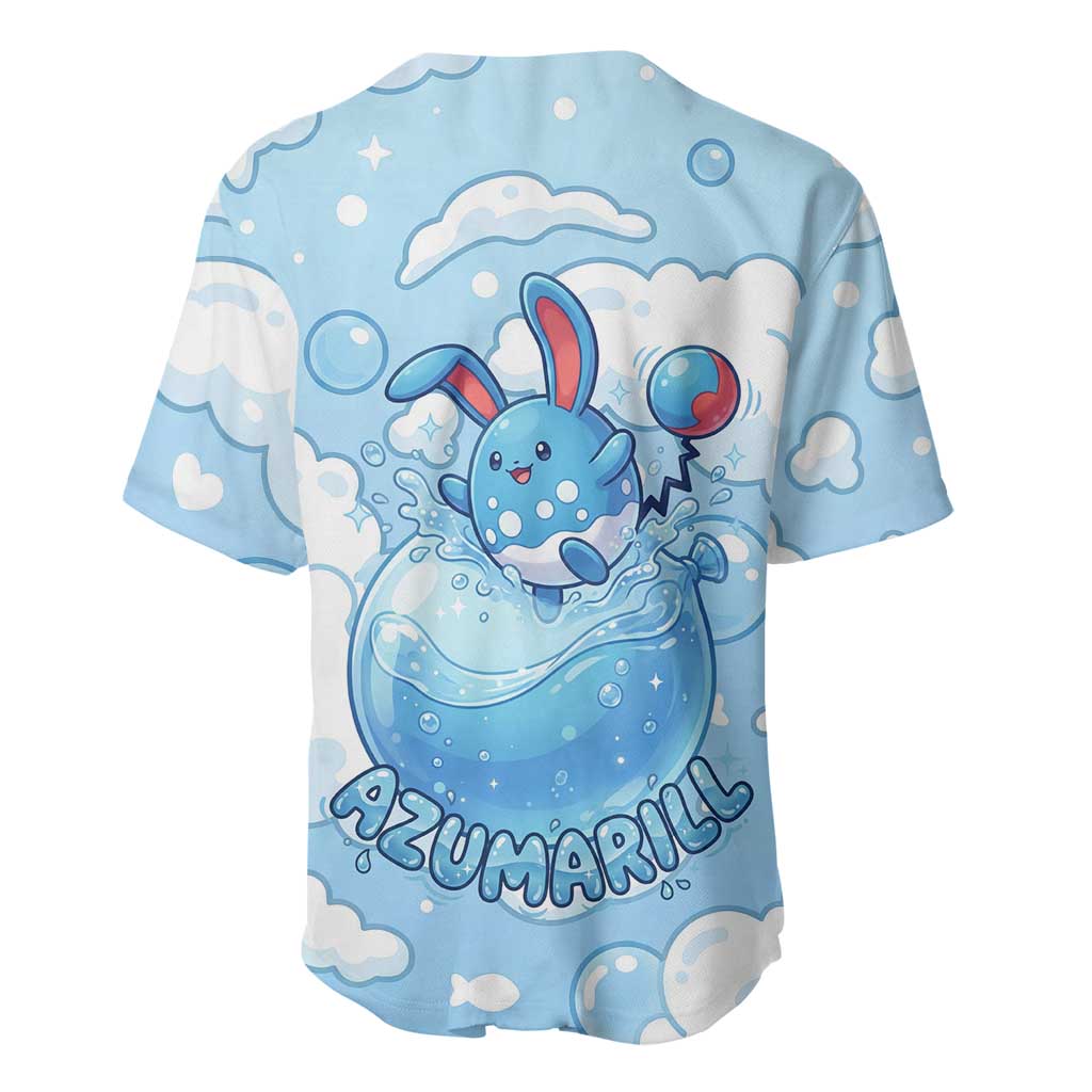 Azumarill Baseball Jersey Dreamy Bubble Cloud Art