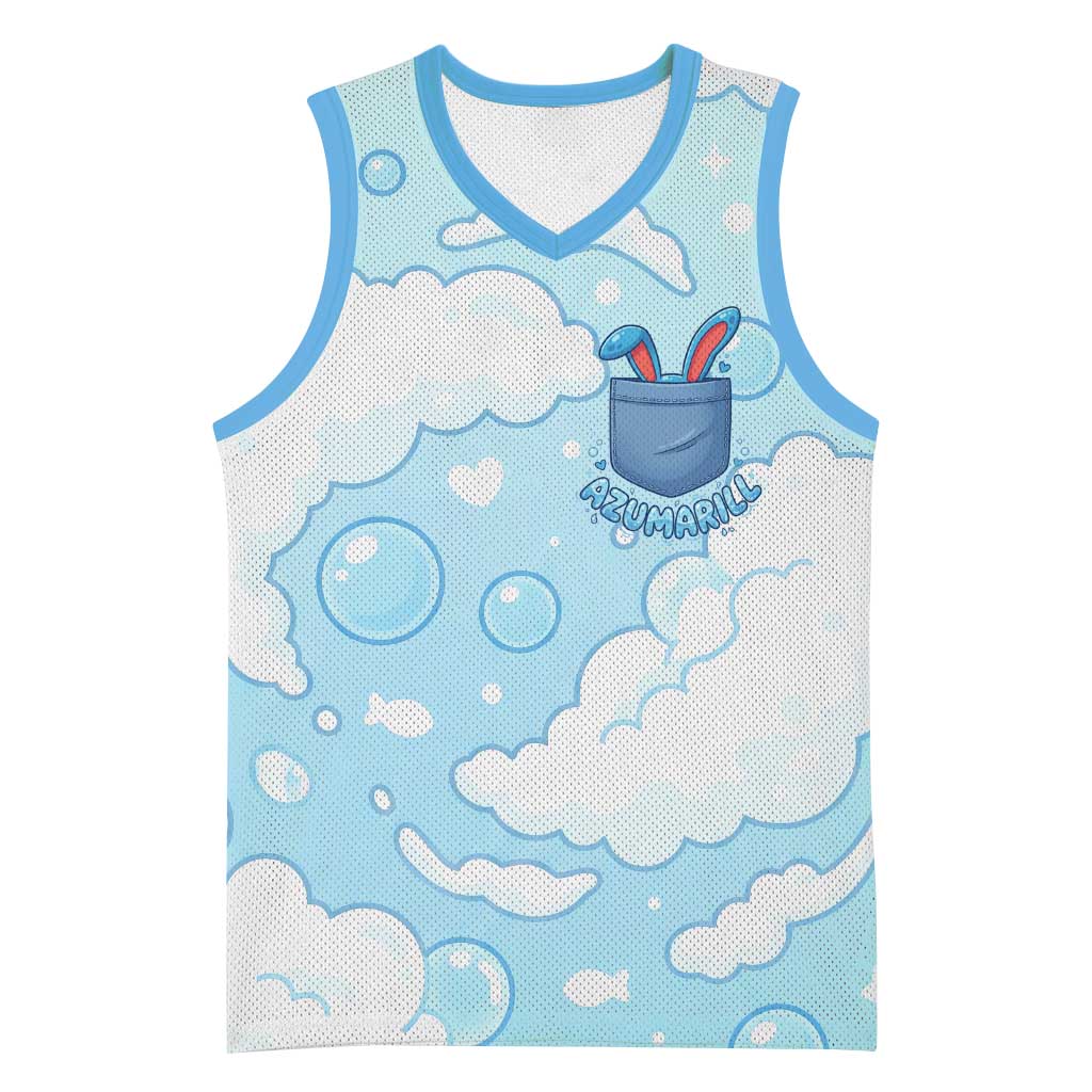 Azumarill Basketball Jersey Dreamy Bubble Cloud Art