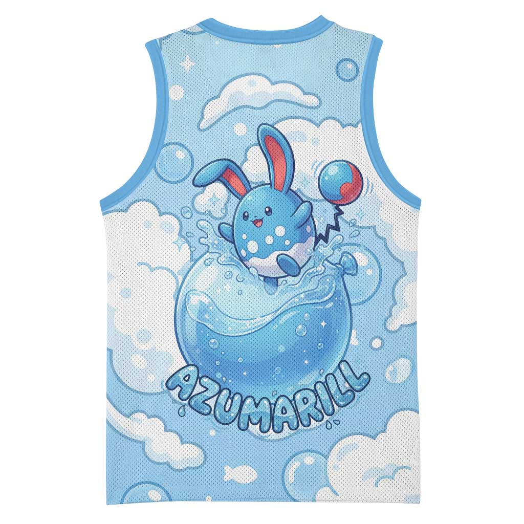 Azumarill Basketball Jersey Dreamy Bubble Cloud Art