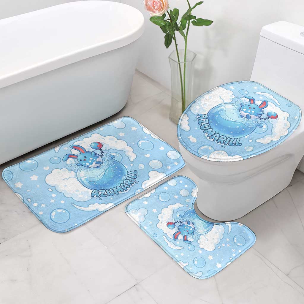 Azumarill Bathroom Set Dreamy Bubble Cloud Art