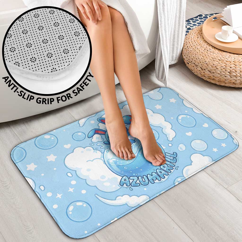 Azumarill Bathroom Set Dreamy Bubble Cloud Art