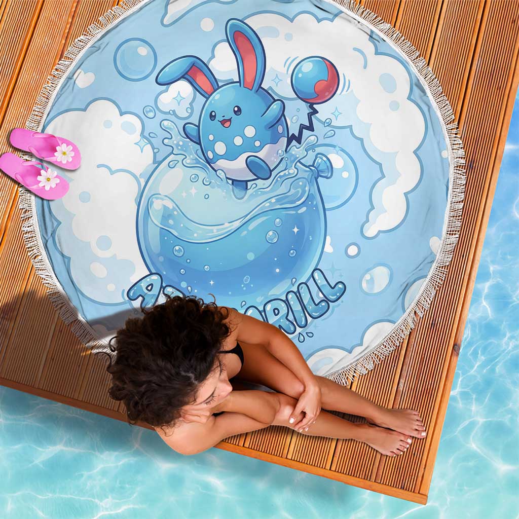 Azumarill Beach Blanket Dreamy Bubble Cloud Art