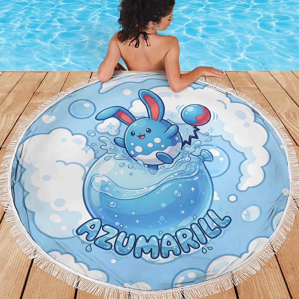 Azumarill Beach Blanket Dreamy Bubble Cloud Art