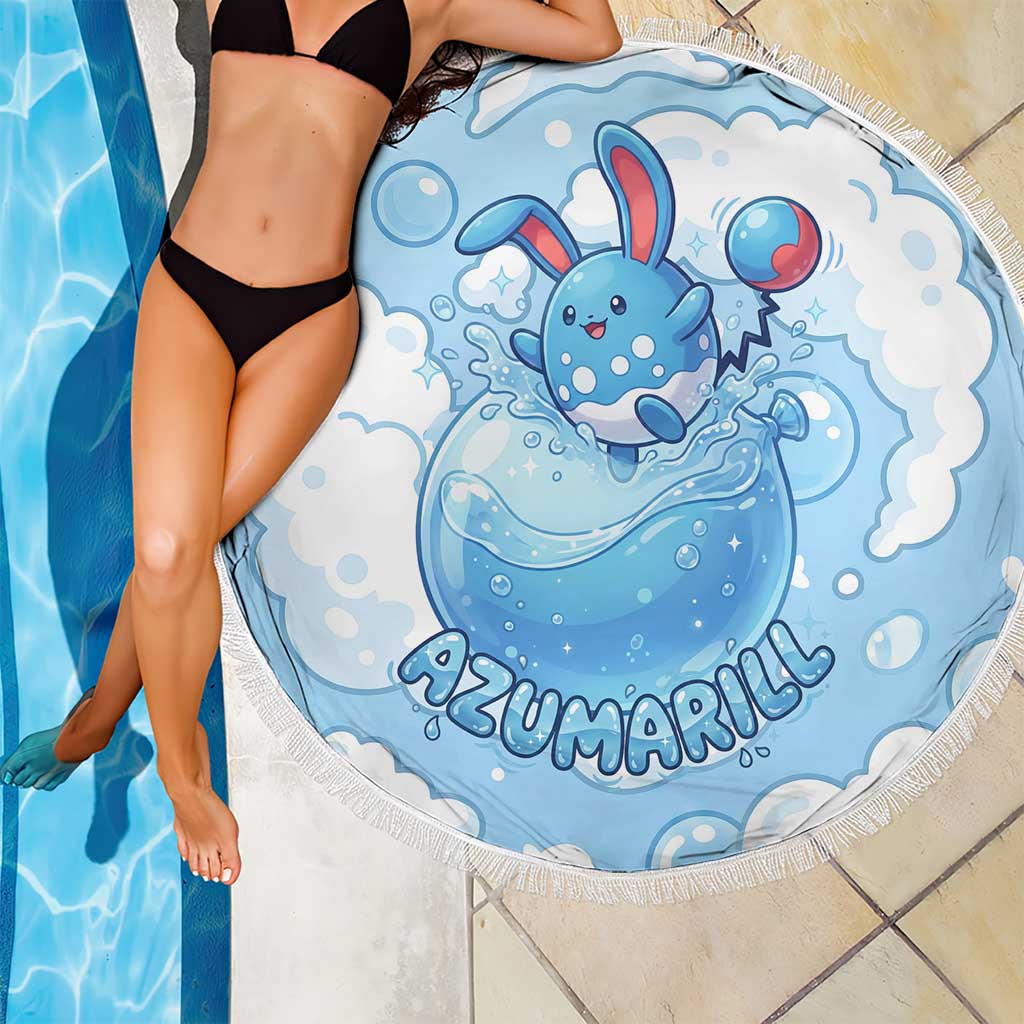 Azumarill Beach Blanket Dreamy Bubble Cloud Art