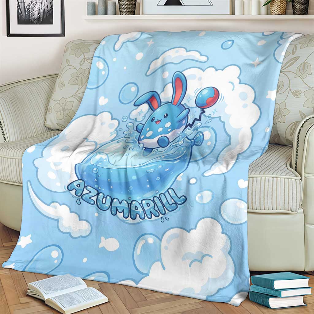 Azumarill Blanket Dreamy Bubble Cloud Art