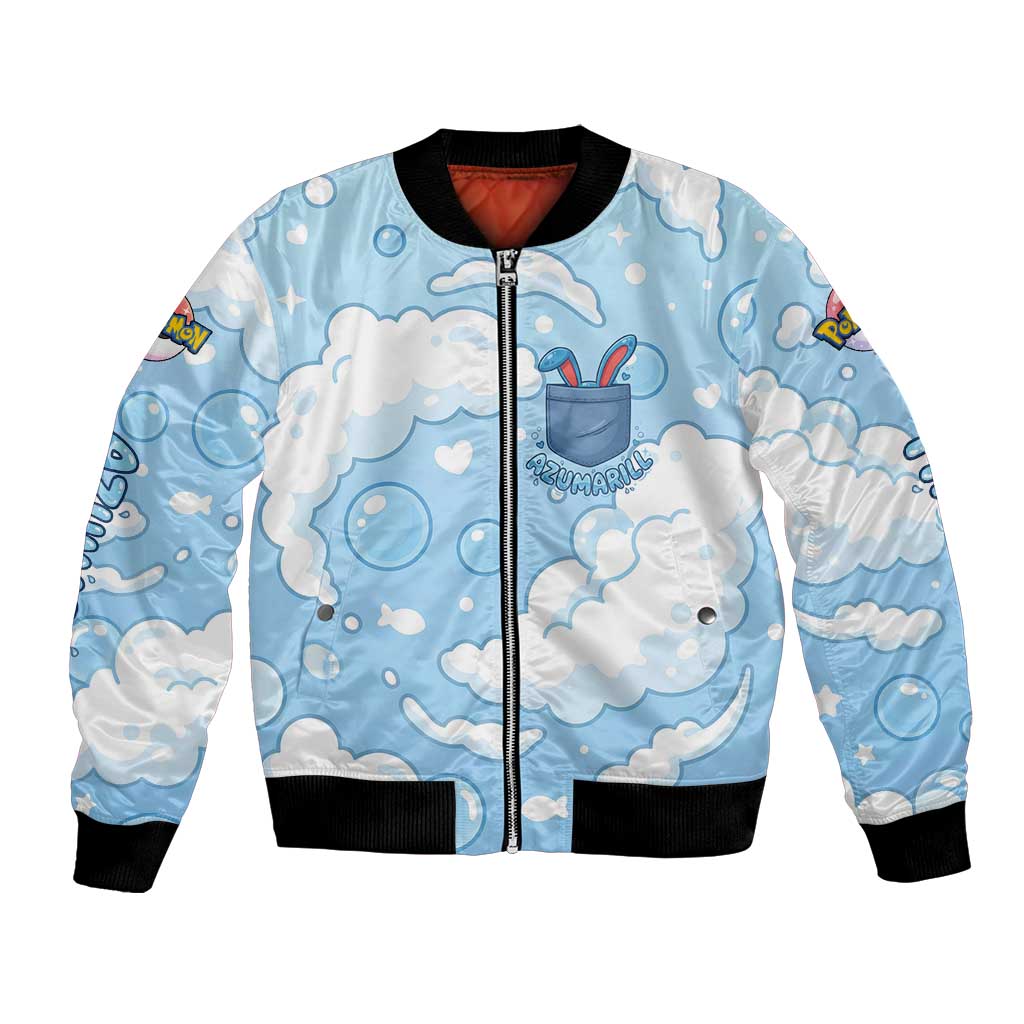 Azumarill Bomber Jacket Dreamy Bubble Cloud Art