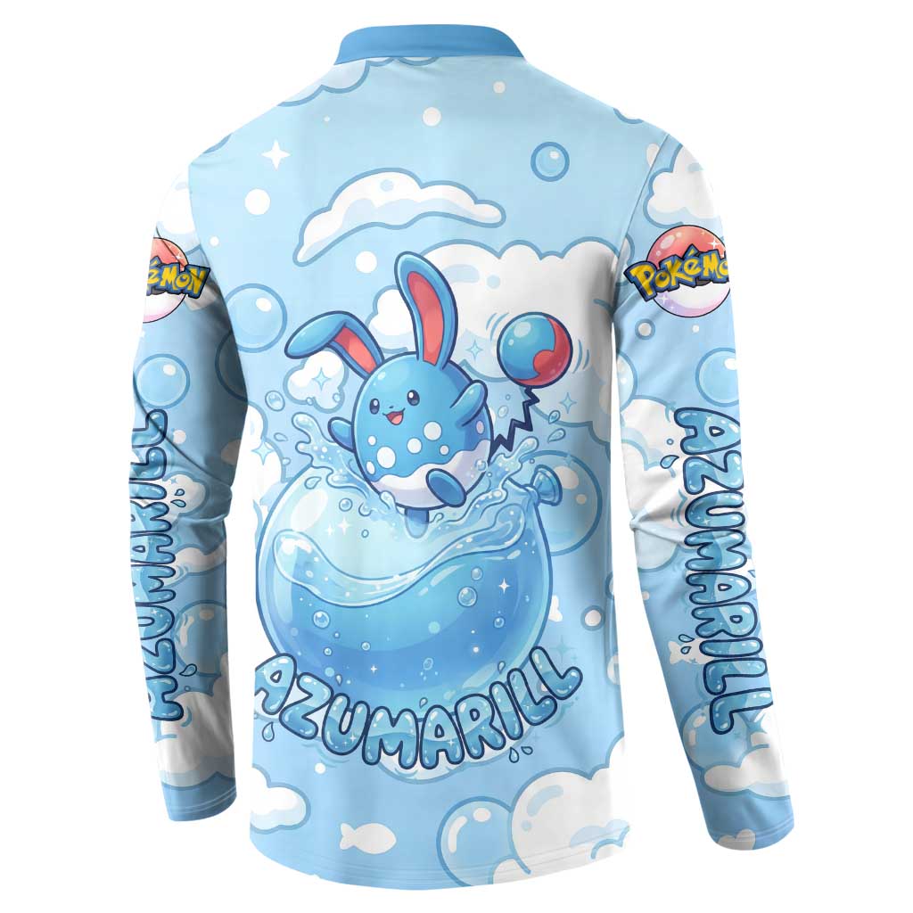 Azumarill Button Sweatshirt Dreamy Bubble Cloud Art
